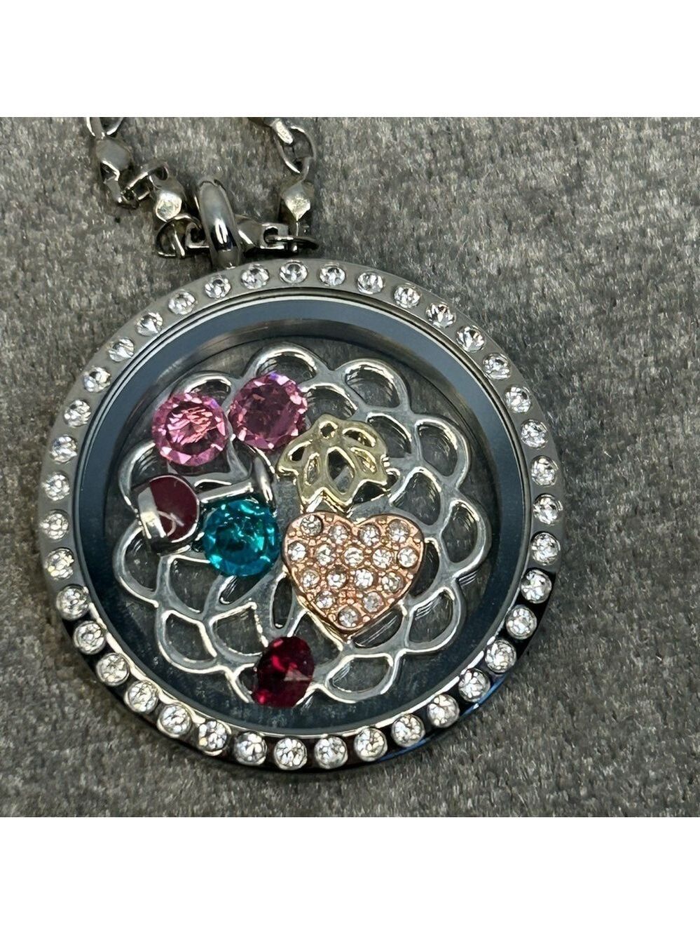 SOUTH Hill designs silver tone locket pendant necklace